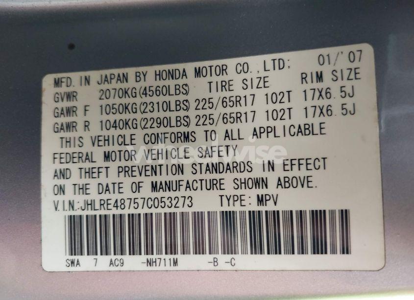 Photo 9 of 2007 Honda Cr-v EX-L (VIN JHLRE48757C053273)