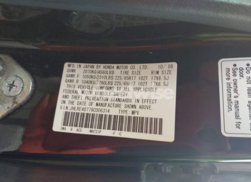 Photo 9 of 2009 Honda Cr-v EX-L (VIN JHLRE48779C006314)