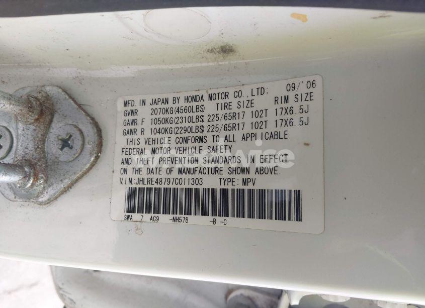 Photo 9 of 2007 Honda Cr-v EX-L (VIN JHLRE48797C011303)