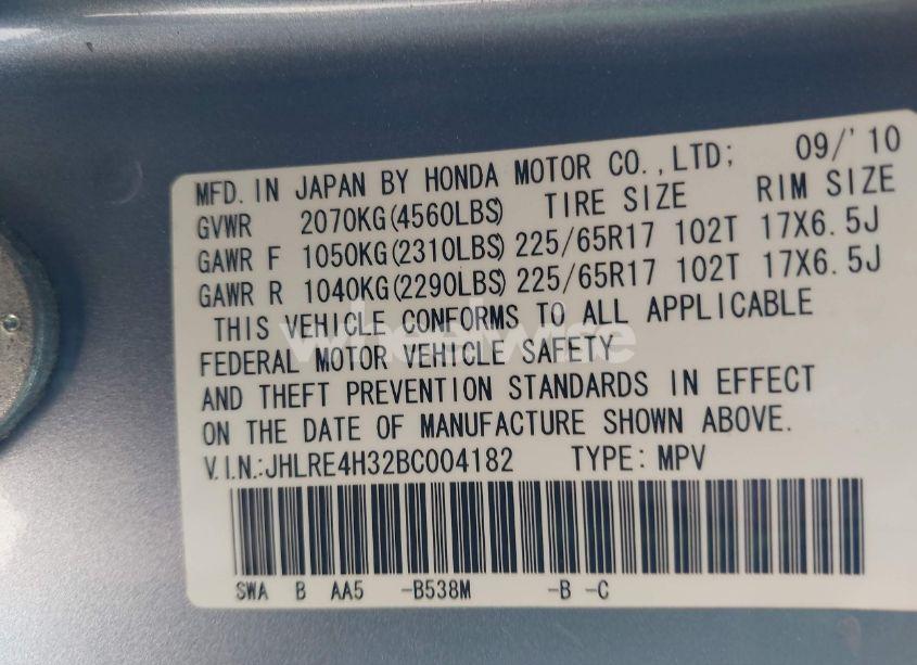 Photo 9 of 2011 Honda Cr-v LX (VIN JHLRE4H32BC004182)