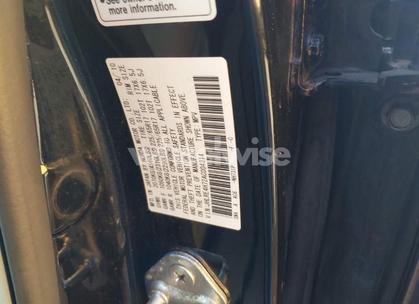 Photo 9 of 2010 Honda Cr-v EX-L (VIN JHLRE4H72AC004314)