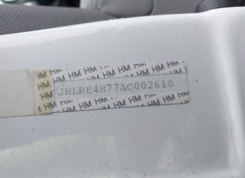 Photo 9 of 2010 Honda Cr-v EX-L (VIN JHLRE4H77AC002610)