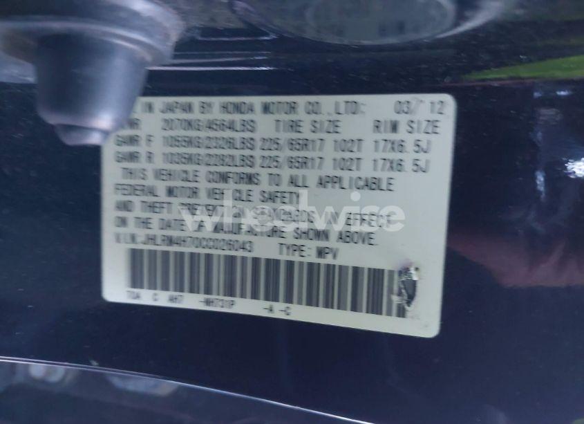 Photo 9 of 2012 Honda Cr-v EX-L (VIN JHLRM4H70CC026043)