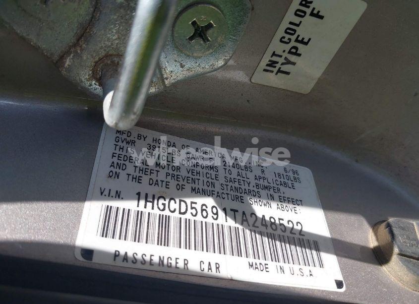 Photo 9 of 1986 Honda Accord LXI (VIN JHMBA7446GC103247)