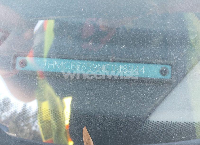 Photo 9 of 1992 Honda Accord LX/EX (VIN JHMCB7659NC048944)