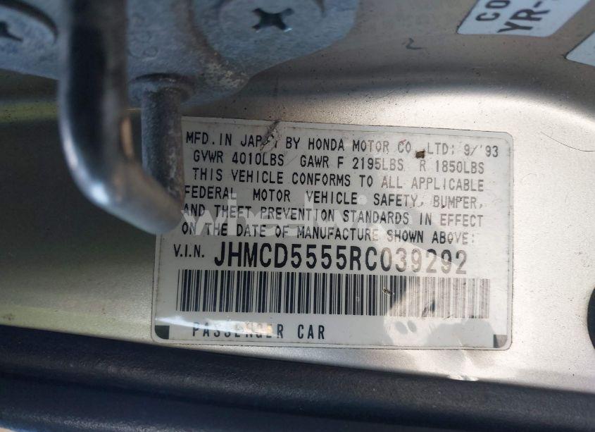 Photo 9 of 1994 Honda Accord EX (VIN JHMCD5555RC039292)