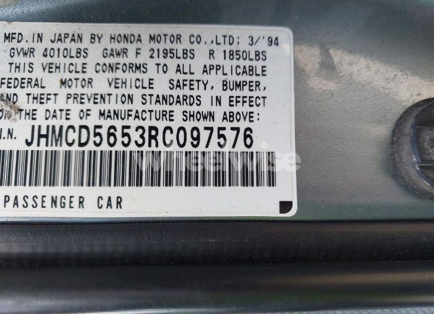 Photo 9 of 1994 Honda Accord EX (VIN JHMCD5653RC097576)