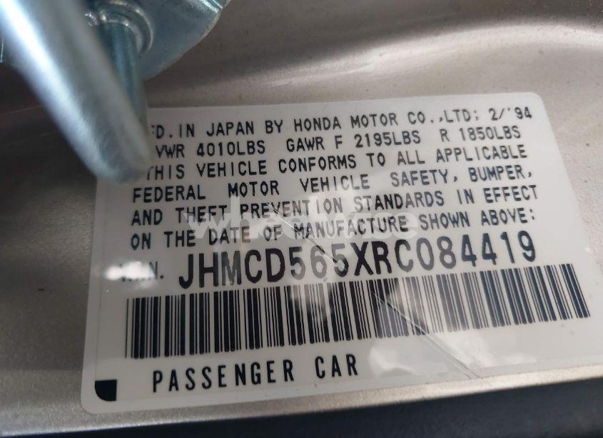 Photo 9 of 1994 Honda Accord EX (VIN JHMCD565XRC084419)