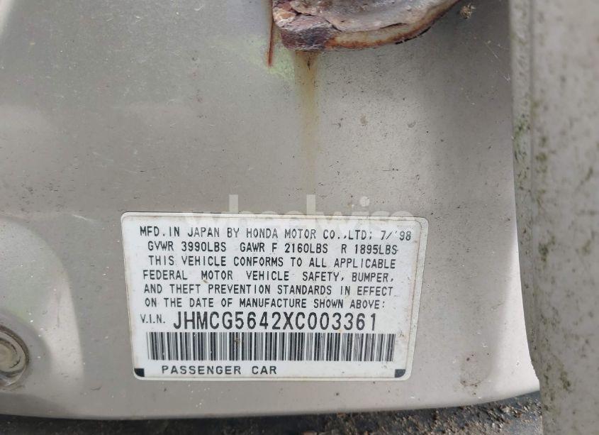 Photo 9 of 1999 Honda Accord LX (VIN JHMCG5642XC003361)