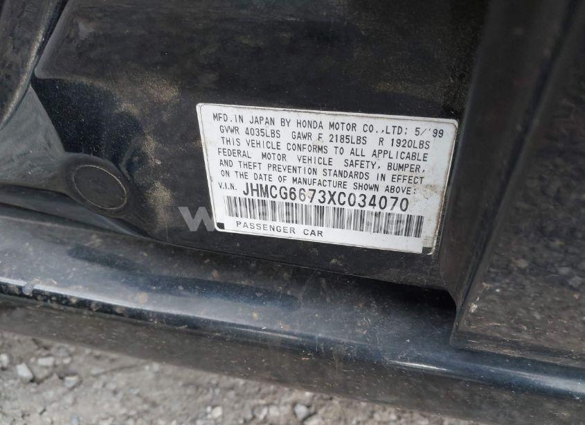 Photo 9 of 1999 Honda Accord EX (VIN JHMCG6673XC034070)