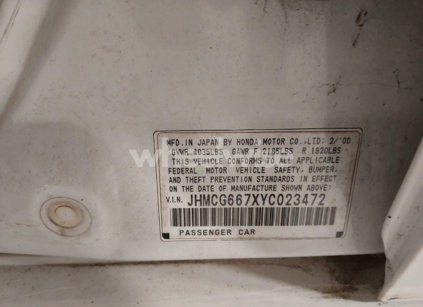 Photo 9 of 2000 Honda Accord 2.3 EX (VIN JHMCG667XYC023472)