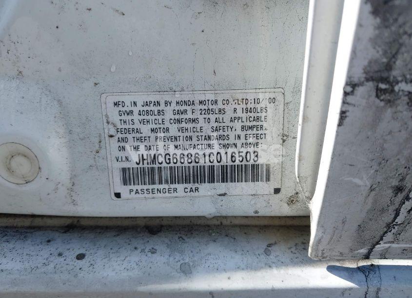 Photo 9 of 2001 Honda Accord 2.3 EX (VIN JHMCG66861C016503)