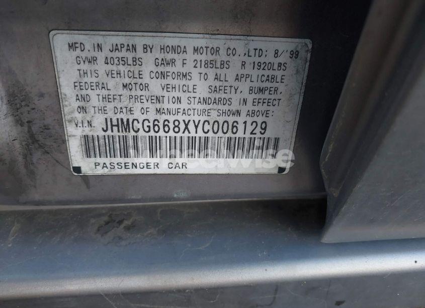 Photo 9 of 2000 Honda Accord 2.3 EX (VIN JHMCG668XYC006129)