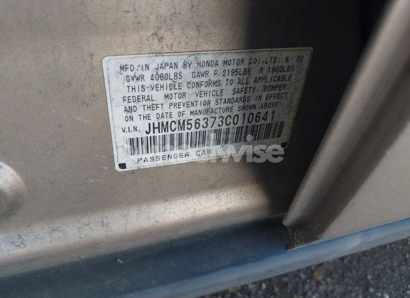 Photo 9 of 2003 Honda Accord LX (VIN JHMCM56373C010641)