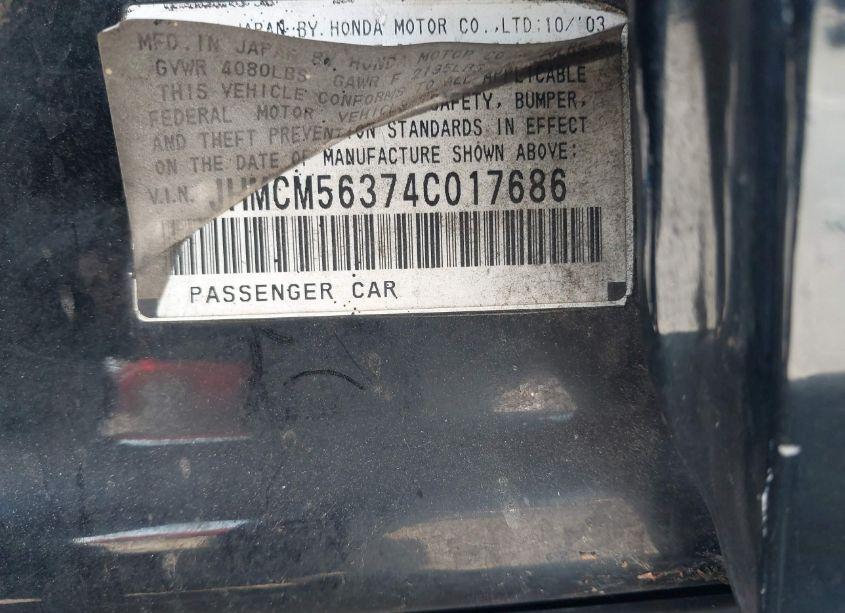 Photo 9 of 2004 Honda Accord 2.4 LX (VIN JHMCM56374C017686)
