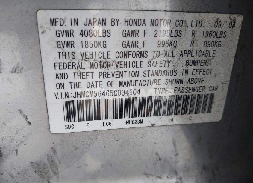 Photo 9 of 2005 Honda Accord 2.4 LX (VIN JHMCM56465C004504)