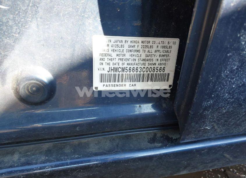 Photo 9 of 2003 Honda Accord 2.4 EX (VIN JHMCM56663C008566)