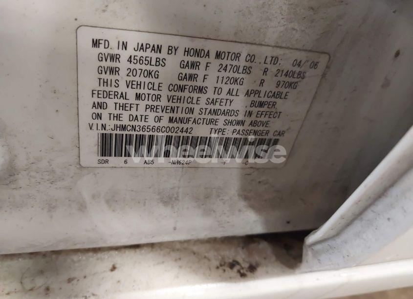 Photo 9 of 2006 Honda Accord HYBRID (VIN JHMCN36566C002442)