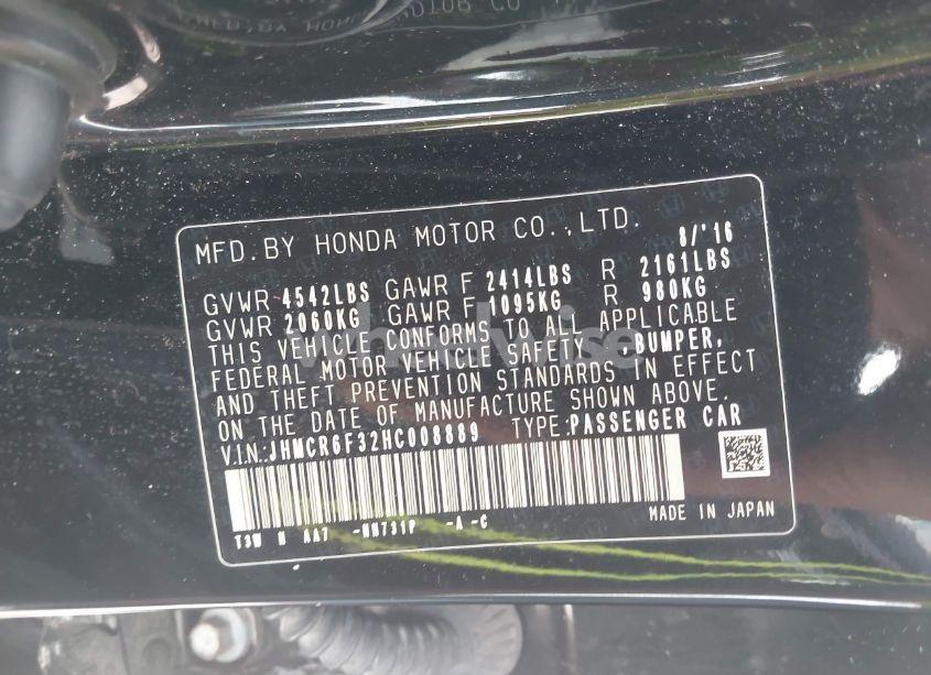 Photo 9 of 2017 Honda Accord HYBRID (VIN JHMCR6F32HC008889)