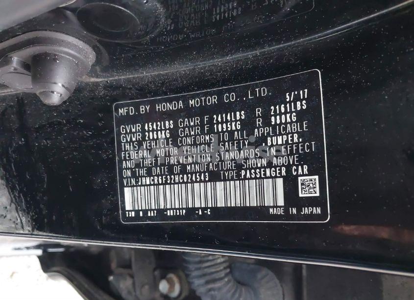 Photo 9 of 2017 Honda Accord HYBRID (VIN JHMCR6F32HC024543)