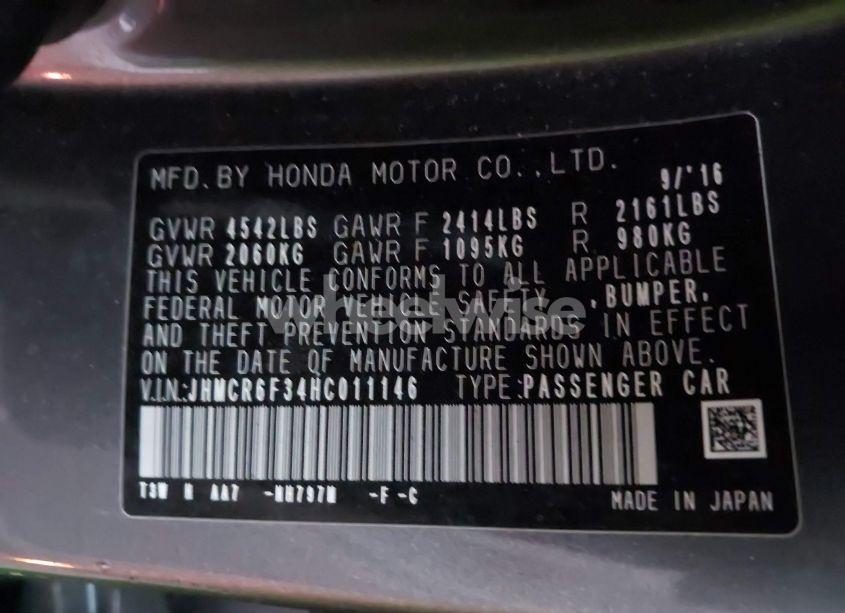 Photo 9 of 2017 Honda Accord HYBRID (VIN JHMCR6F34HC011146)