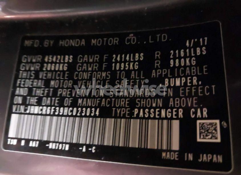 Photo 9 of 2017 Honda Accord HYBRID (VIN JHMCR6F39HC023034)