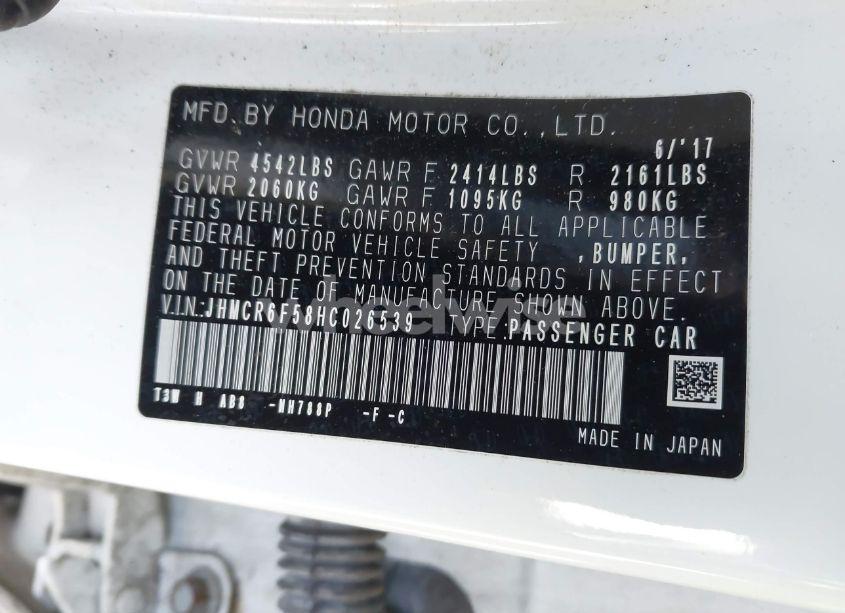 Photo 9 of 2017 Honda Accord HYBRID EX-L (VIN JHMCR6F58HC026539)