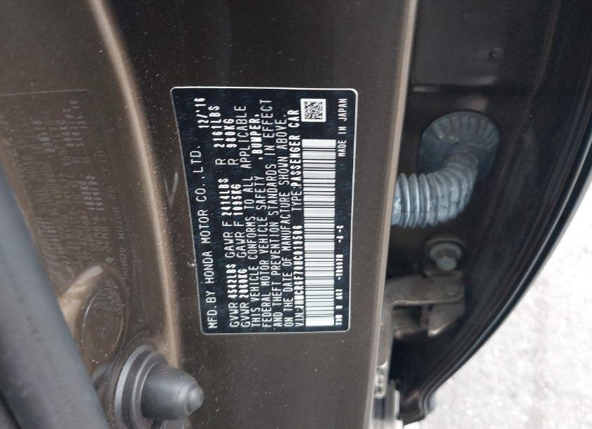 Photo 9 of 2017 Honda Accord HYBRID TOURING (VIN JHMCR6F70HC019506)