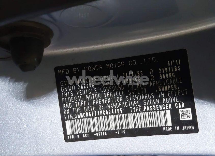 Photo 9 of 2017 Honda Accord HYBRID TOURING (VIN JHMCR6F74HC024465)