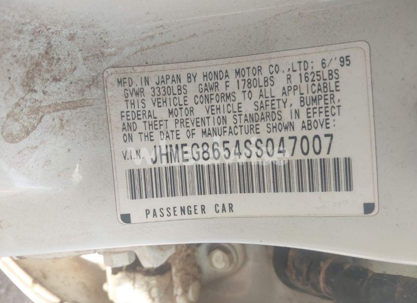 Photo 9 of 1995 Honda Civic LX (VIN JHMEG8654SS047007)