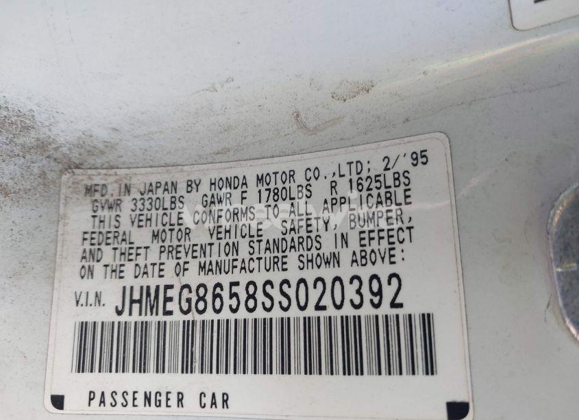 Photo 9 of 1995 Honda Civic LX (VIN JHMEG8658SS020392)