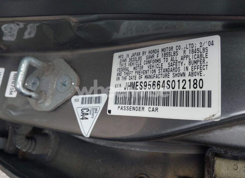 Photo 9 of 2004 Honda Civic HYBRID (VIN JHMES95664S012180)