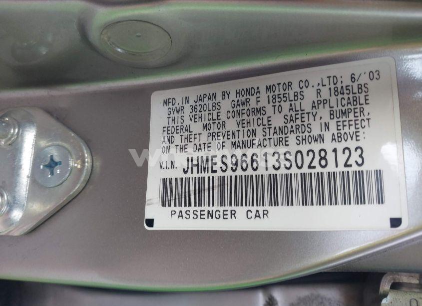 Photo 9 of 2003 Honda Civic HYBRID (VIN JHMES96613S028123)