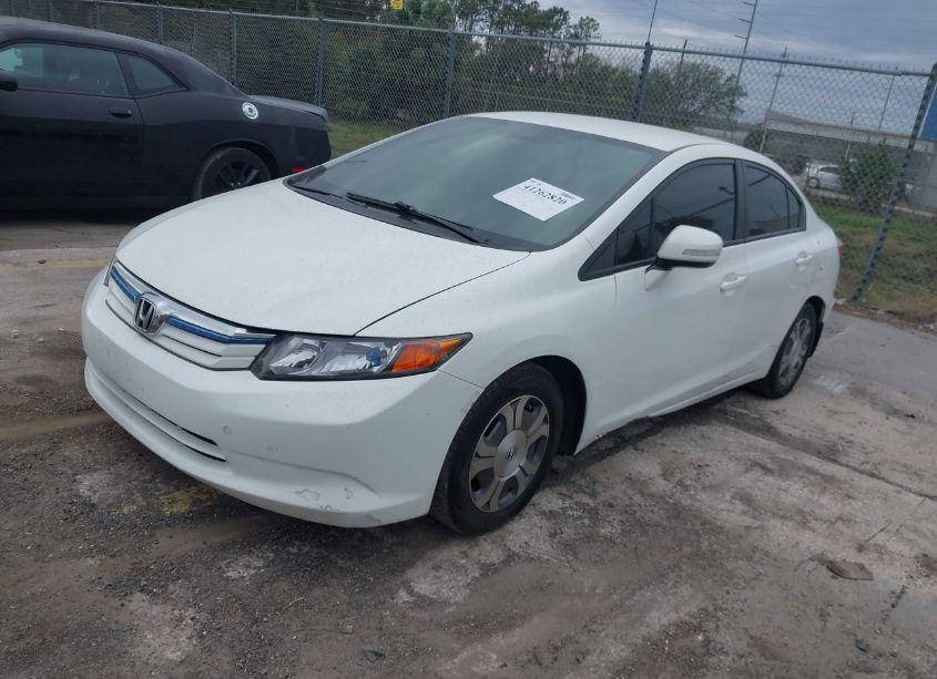 Photo 2 of 2012 Honda Civic HYBRID BASE (CVT) (VIN JHMFB4F28CS001568)