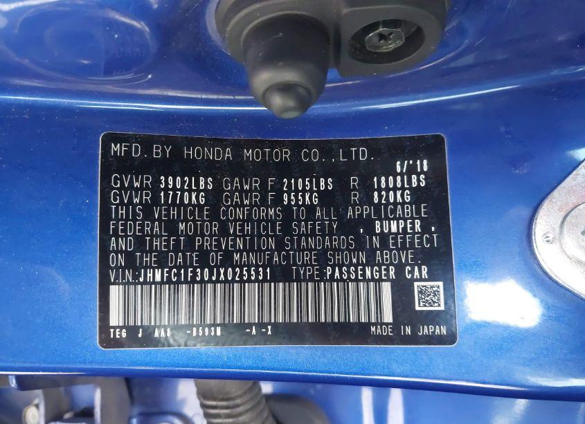 Photo 9 of 2018 Honda Civic EX-T (VIN JHMFC1F30JX025531)