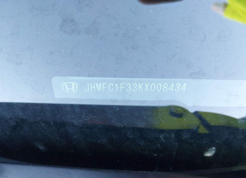 Photo 9 of 2019 Honda Civic EX (VIN JHMFC1F33KX008434)