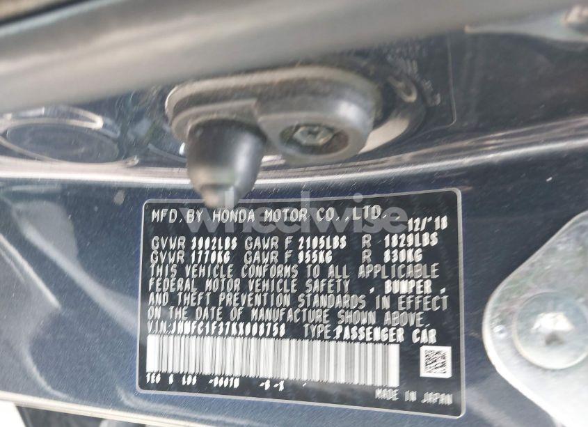 Photo 9 of 2019 Honda Civic EX (VIN JHMFC1F37KX008758)