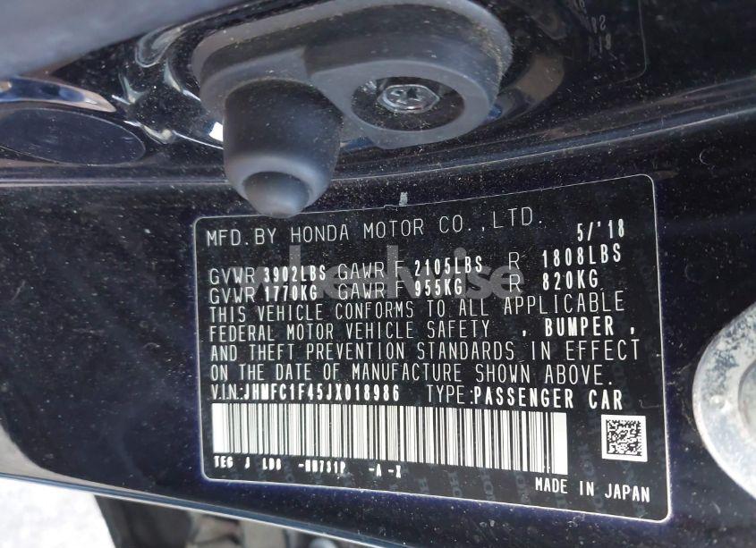 Photo 9 of 2018 Honda Civic EX-T (VIN JHMFC1F45JX018986)