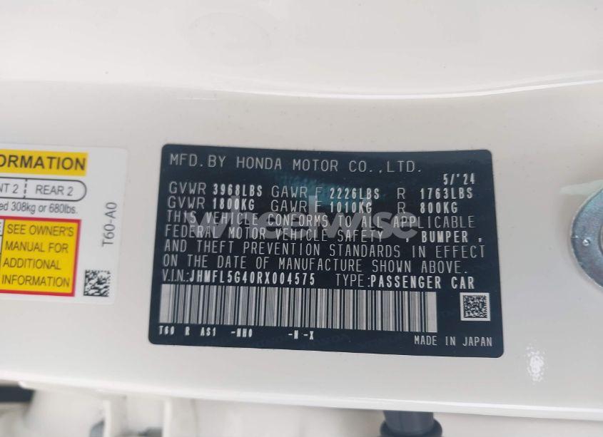 Photo 9 of 2024 Honda Civic TYPE R (VIN JHMFL5G40RX004575)