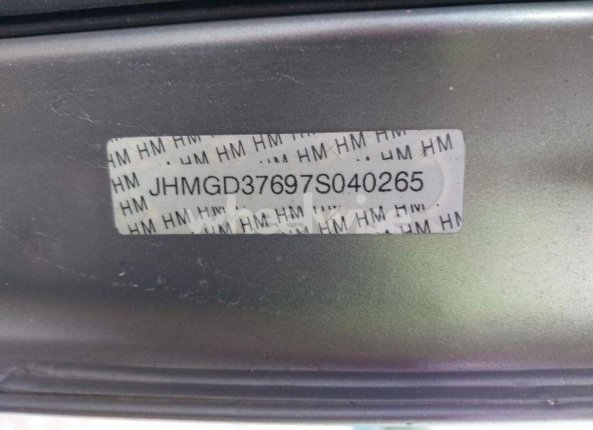 Photo 9 of 2007 Honda Fit SPORT (VIN JHMGD37697S040265)