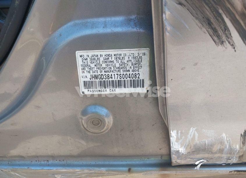 Photo 9 of 2007 Honda Fit (VIN JHMGD38417S004082)