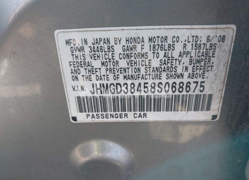 Photo 9 of 2008 Honda Fit (VIN JHMGD38458S068675)