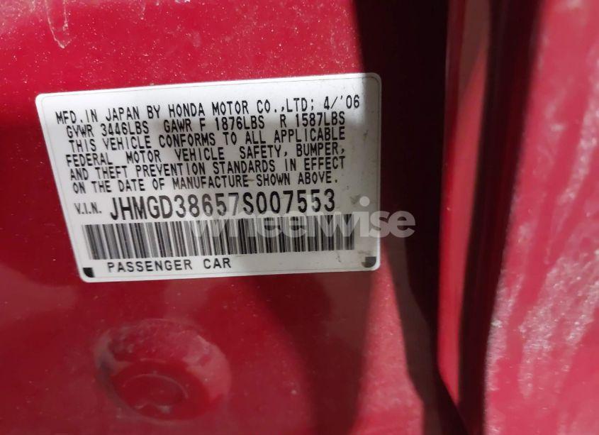 Photo 9 of 2007 Honda Fit SPORT (VIN JHMGD38657S007553)