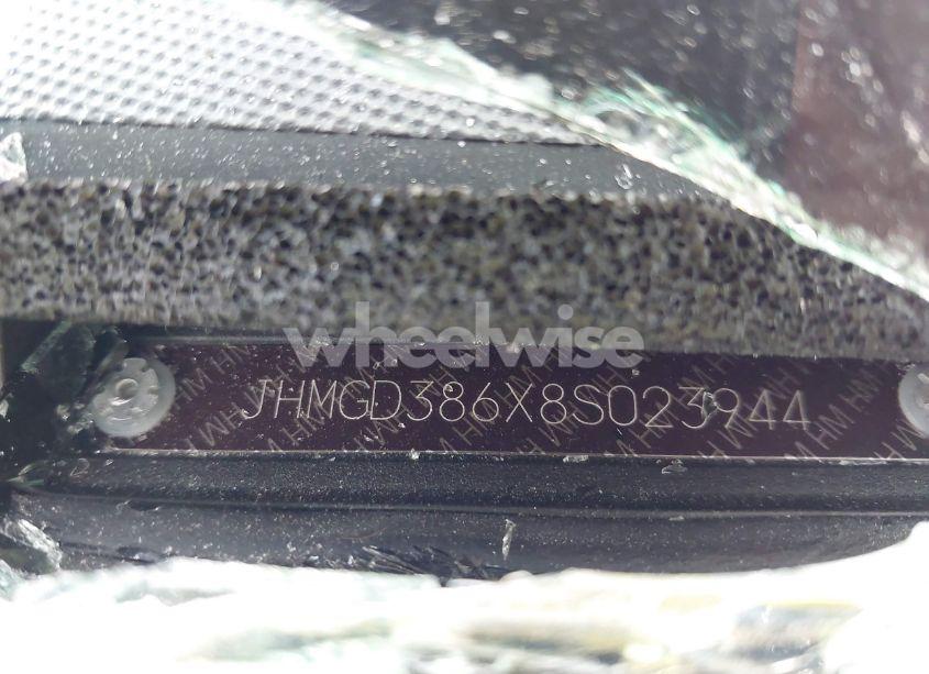 Photo 9 of 2008 Honda Fit SPORT (VIN JHMGD386X8S023944)