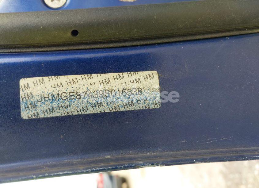 Photo 9 of 2009 Honda Fit SPORT (VIN JHMGE87439S016538)