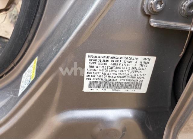 Photo 9 of 2009 Honda Fit (VIN JHMGE88209S066178)