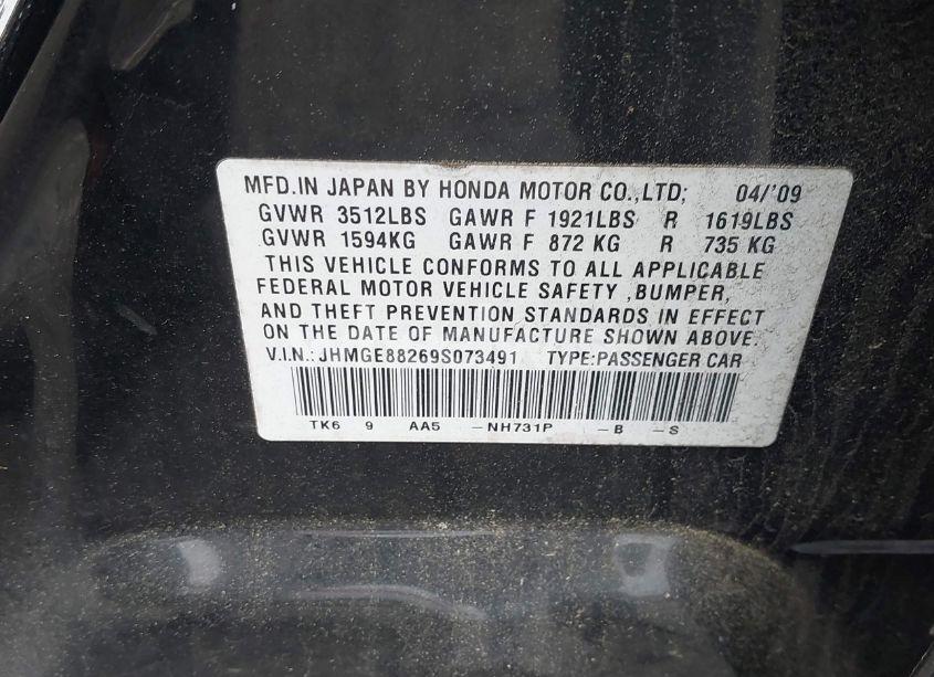 Photo 9 of 2009 Honda Fit (VIN JHMGE88269S073491)