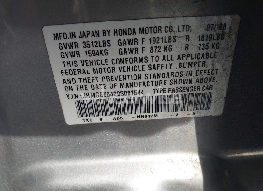 Photo 9 of 2009 Honda Fit SPORT (VIN JHMGE88429S001544)