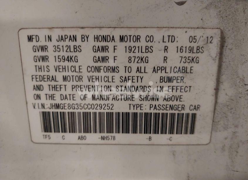 Photo 9 of 2012 Honda Fit (VIN JHMGE8G35CC029252)