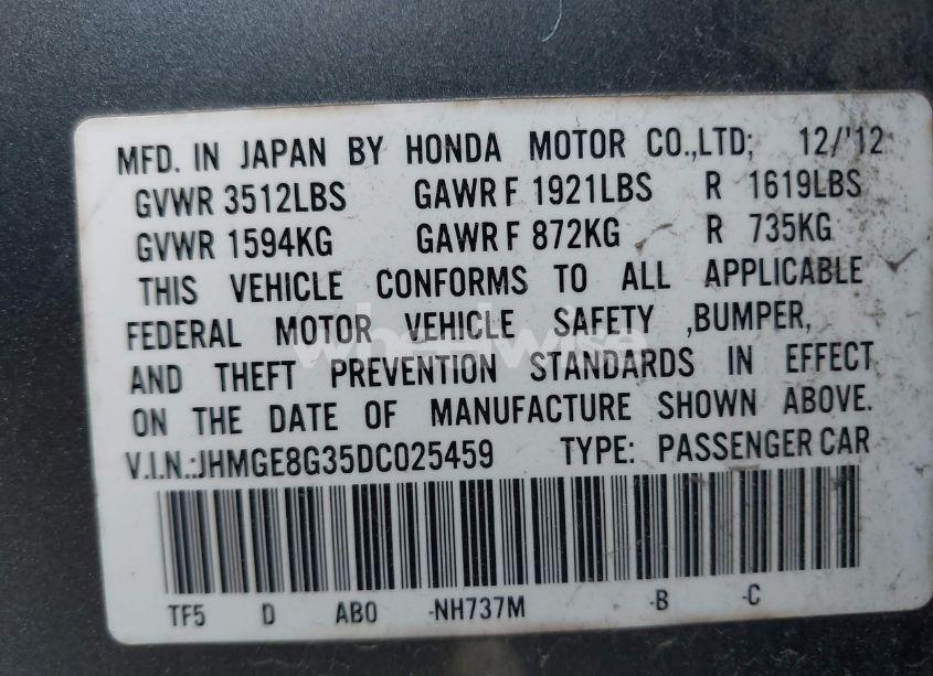 Photo 9 of 2013 Honda Fit (VIN JHMGE8G35DC025459)